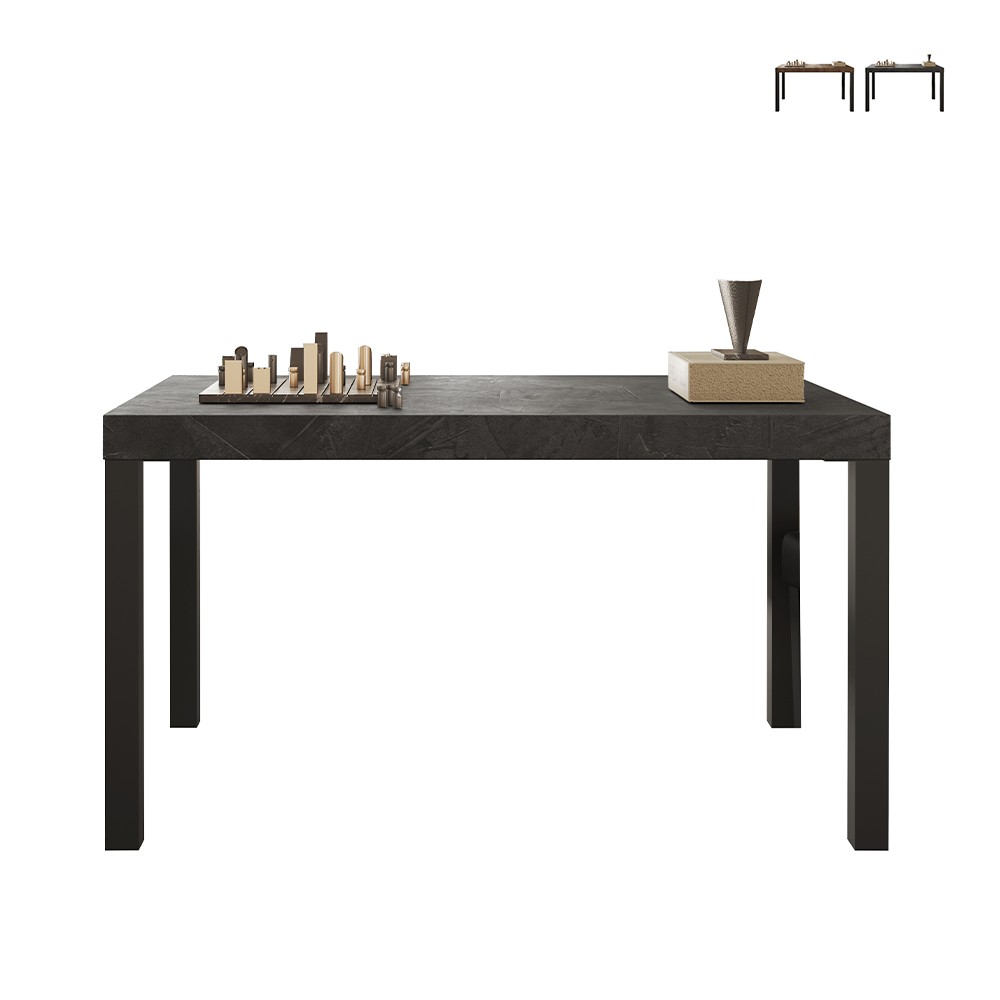 Mesa de comedor cocina 140x90cm de madera moderna patas de hierro Sartel