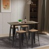 Mesa alta estilo industrial para taburete bar cocina 120 x 60 x 106 cm Catal Modelo