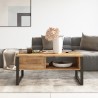 Mesa centro 100x60 cm de madera y metal estilo industrial Maupin Rebajas