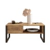 Mesa centro 100x60 cm de madera y metal estilo industrial Maupin Venta