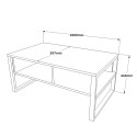 Mesa centro 100x60 cm de madera y metal estilo industrial Maupin Catálogo