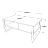 Mesa centro 100x60 cm de madera y metal estilo industrial Maupin Catálogo