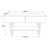 Consola de recibidor de madera y metal estilo industrial con 2 cajones Etage Catálogo