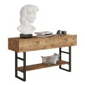 Consola de recibidor de madera y metal estilo industrial con 2 cajones Etage Venta