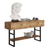 Consola de recibidor de madera y metal estilo industrial con 2 cajones Etage Venta