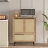 Mueble versátil aparador para cocina o zapatero con 3 puertas de madera de 75x36x90 cm Thaon Características