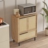 Mueble versátil aparador para cocina o zapatero con 3 puertas de madera de 75x36x90 cm Thaon Precio