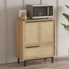 Mueble versátil aparador para cocina o zapatero con 3 puertas de madera de 75x36x90 cm Thaon Coste