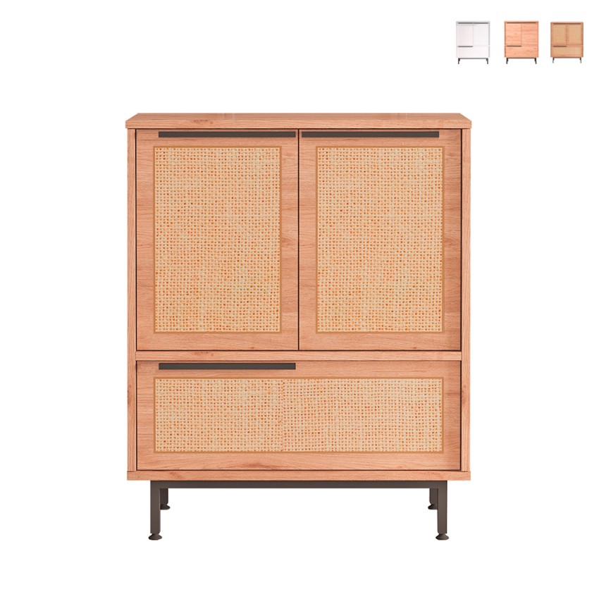 Mueble versátil aparador para cocina o zapatero con 3 puertas de madera de 75x36x90 cm Thaon Venta Mueble versátil aparador para cocina o zapatero con 3 puertas de madera de 75x36x90 cm Thaon Venta