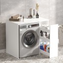 Mueble para lavadora y secadora extraíble con 3 estantes Wavers Medidas