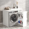 Mueble para lavadora y secadora extraíble con 3 estantes Wavers Medidas