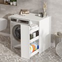 Mueble para lavadora y secadora extraíble con 3 estantes Wavers Precio