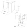 Mueble para lavadora y secadora extraíble con 3 estantes Wavers 