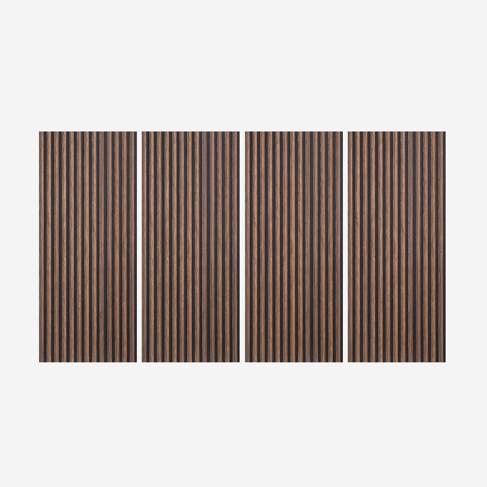 4 paneles fonoabsorbentes de madera de 120x60 cm decorativos 3D Tabb-SO