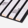 4 x paneles fonoabsorbentes decorativos de 240x60 cm efecto mármol blanco Kover-M Elección