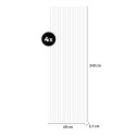 4 x paneles fonoabsorbentes decorativos de 240x60 cm efecto mármol blanco Kover-M Características