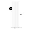 4 x paneles fonoabsorbentes decorativos de 240x60 cm efecto mármol blanco Kover-M Características