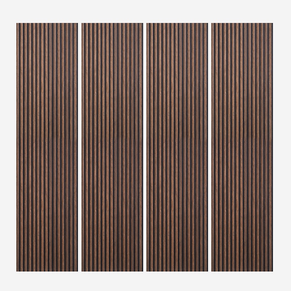 4 paneles de madera fonoabsorbentes 3D para Interiores 240x60 cm Kover-SO