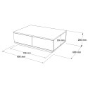 Mesa centro blanca para el salón con 2 puertas de madera 90x60 cm Tynne Elección