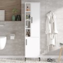 Armario columna de baño color blanco con 2 puertas y estantes 45x36x184 cm Femmy Oferta