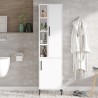 Armario columna de baño color blanco con 2 puertas y estantes 45x36x184 cm Femmy Oferta