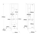 Armario columna de baño color blanco con 2 puertas y estantes 45x36x184 cm Femmy Stock