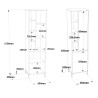 Armario columna de baño color blanco con 2 puertas y estantes 45x36x184 cm Femmy Stock
