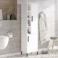 Armario columna de baño color blanco con 2 puertas y estantes 45x36x184 cm Femmy Promoción