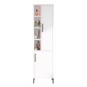 Armario columna de baño color blanco con 2 puertas y estantes 45x36x184 cm Femmy Venta