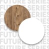 Juego de mueble TV con 3 estantes y mesa centro de madera color blanco 3, diseño moderno Award Stock