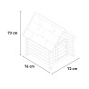 Caseta para perros de exterior de madera tamaño pequeño 72x76x73 cm Buddy Catálogo