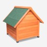 Caseta de madera exterior para perros de tamaño mediano 85x101x85 cm Linus  Descueto