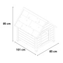 Caseta de madera exterior para perros de tamaño mediano 85x101x85 cm Linus  Catálogo