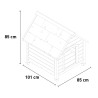 Caseta de madera exterior para perros de tamaño mediano 85x101x85 cm Linus  Catálogo