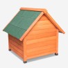 Caseta de exterior para perros de tamaño mediano grande de madera 96x112x102 cm Laika Descueto