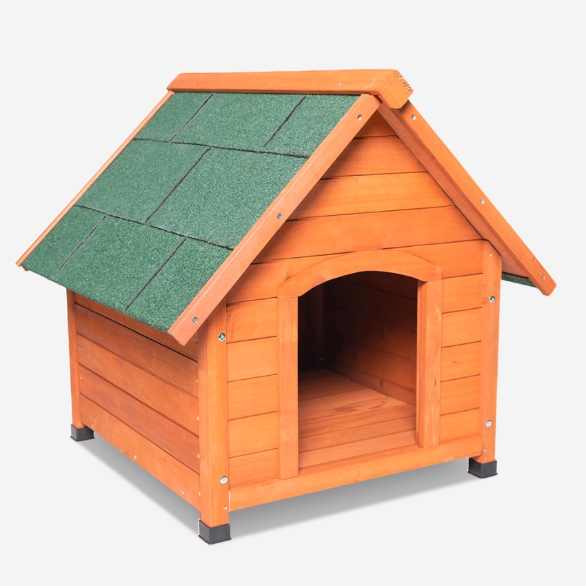 Caseta de exterior para perros de tamaño mediano grande de madera 96x112x102 cm Laika Promoción Caseta de exterior para perros de tamaño mediano grande de madera 96x112x102 cm Laika Promoción