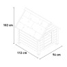 Caseta de exterior para perros de tamaño mediano grande de madera 96x112x102 cm Laika Catálogo