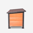 Caseta de exterior de madera para perros de tamaño mediano 85x60x60 cm Kody Descueto