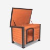 Caseta de exterior de madera para perros de tamaño mediano-grande 104x69x70 cm Lessie Oferta