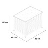Caseta de exterior de madera para perros de tamaño mediano 85x60x60 cm Kody Stock