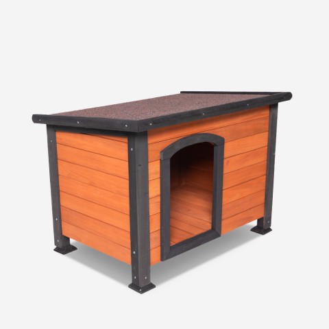 Casa para perros al aire libre de madera tamaño grande 116x84x84 Nicky Promoción