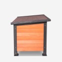Caseta de exterior de madera para perros de tamaño grande 116x84x84 cm Nicky Descueto