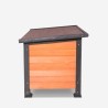 Caseta de exterior de madera para perros de tamaño grande 116x84x84 cm Nicky Descueto