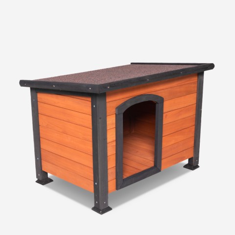 Caseta de exterior de madera 127x95x95 cm para perros de tamaño muy grande Nebbia Promoción