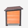 Caseta de exterior de madera 127x95x95 cm para perros de tamaño muy grande Nebbia Descueto
