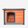 Caseta de exterior de madera 127x95x95 cm para perros de tamaño muy grande Nebbia Rebajas