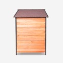 Caseta de madera exterior para perros de tamaño mediano 150x79x110 cm con doble entrada Oscar Descueto