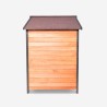 Caseta de madera exterior para perros de tamaño mediano 150x79x110 cm con doble entrada Oscar Descueto