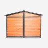 Caseta de madera exterior para perros de tamaño mediano 150x79x110 cm con doble entrada Oscar Catálogo