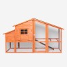 Gallinero corral de madera prefabricado para jardín 198x75x116 cm Ciky Oferta